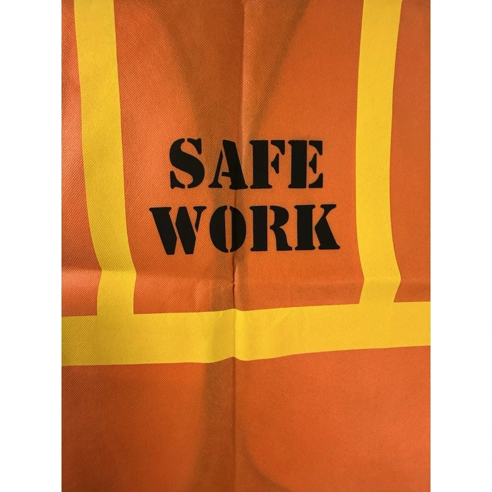 Work Zone Safety Vest Kids Dress Up Pretend Play One Size Halloween Costume